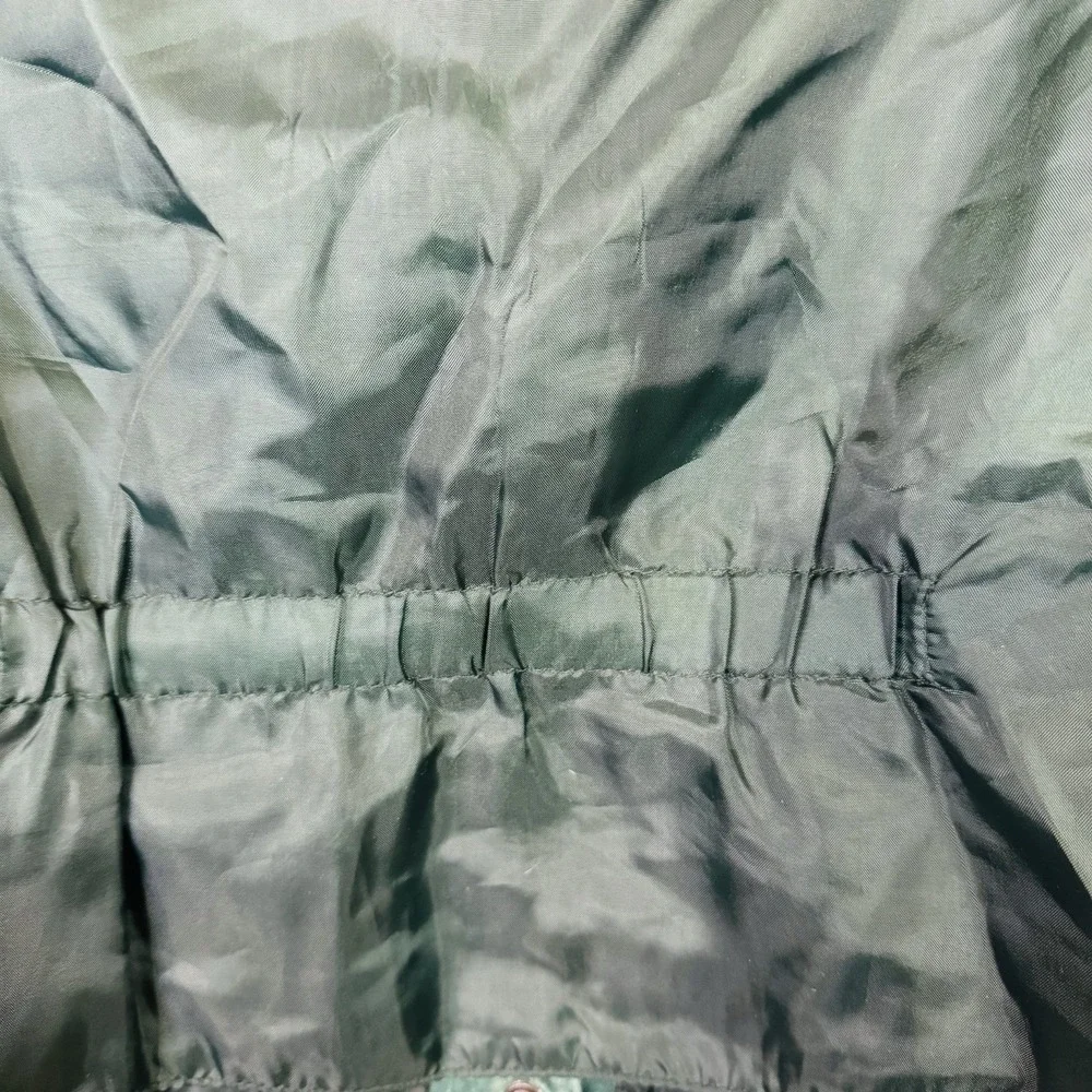 Vintage Brandon Thomas Mens Green‎ Leather Vest M Elastic Back Snap Western
